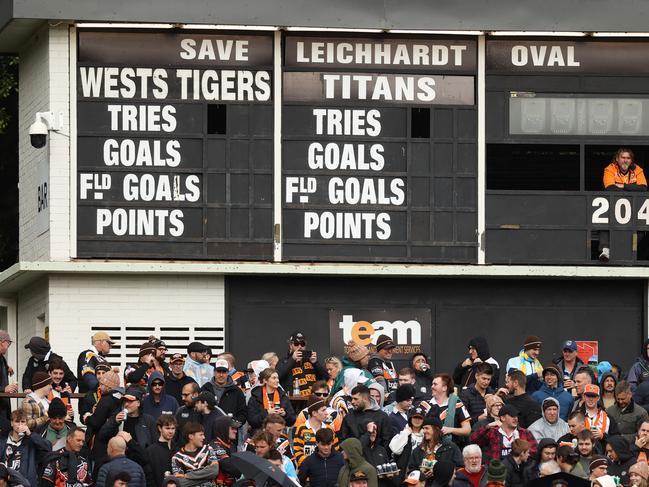 SYDNEY, AUSTRALIA - JUNE 15: General view during the round 15 NRL match between Wests Tigers and Gold Coast Titans at Leichhardt Oval on June 15, 2024 in Sydney, Australia. (Photo by Jason McCawley/Getty Images)