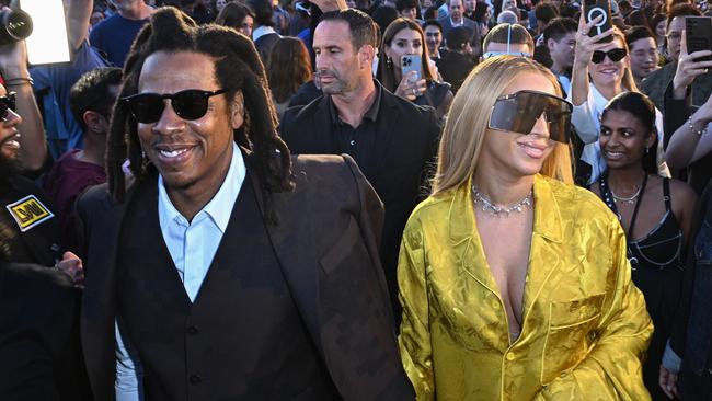 Jay-Z and Beyonce attend the Louis Vuitton Menswear Spring/Summer 2024 show in Paris, France. Picture: Getty Images