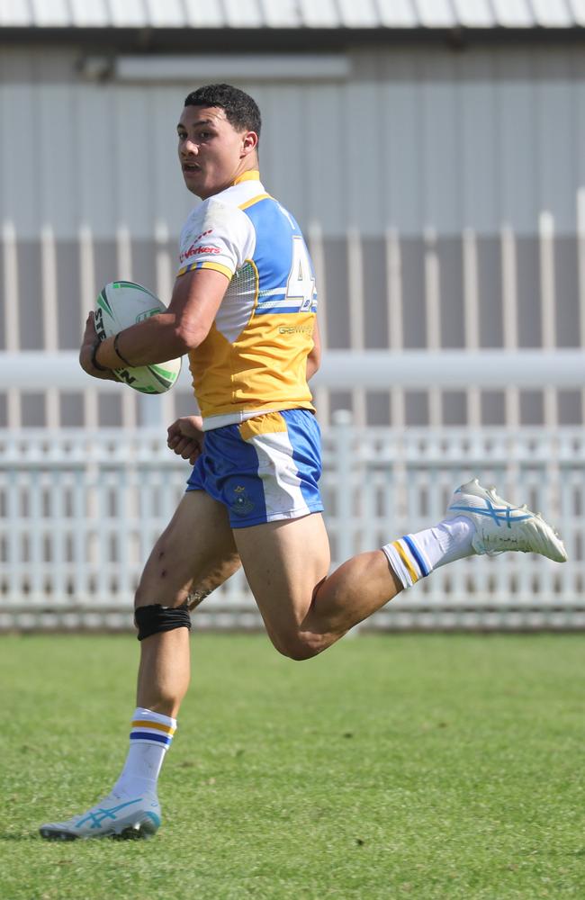 Phoenix Tauasa was on fire for Patrician Brothers Blacktown. Picture: Tim Hunter