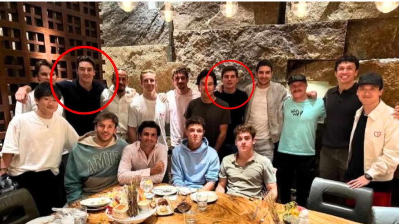 Max Verstappen and George Russell were sat as 