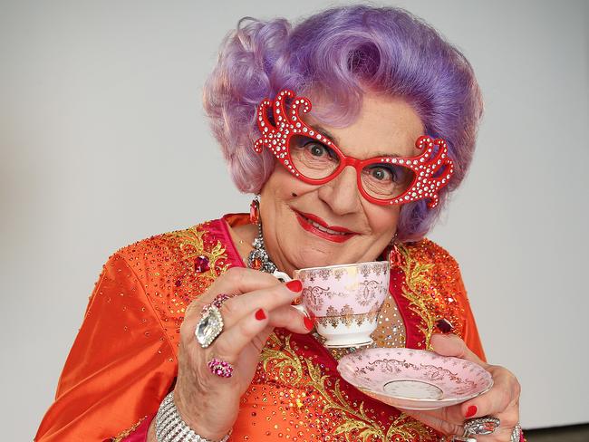 Barry Humphries as his most famous character Dame Edna Everage. Picture: Sam Ruttyn