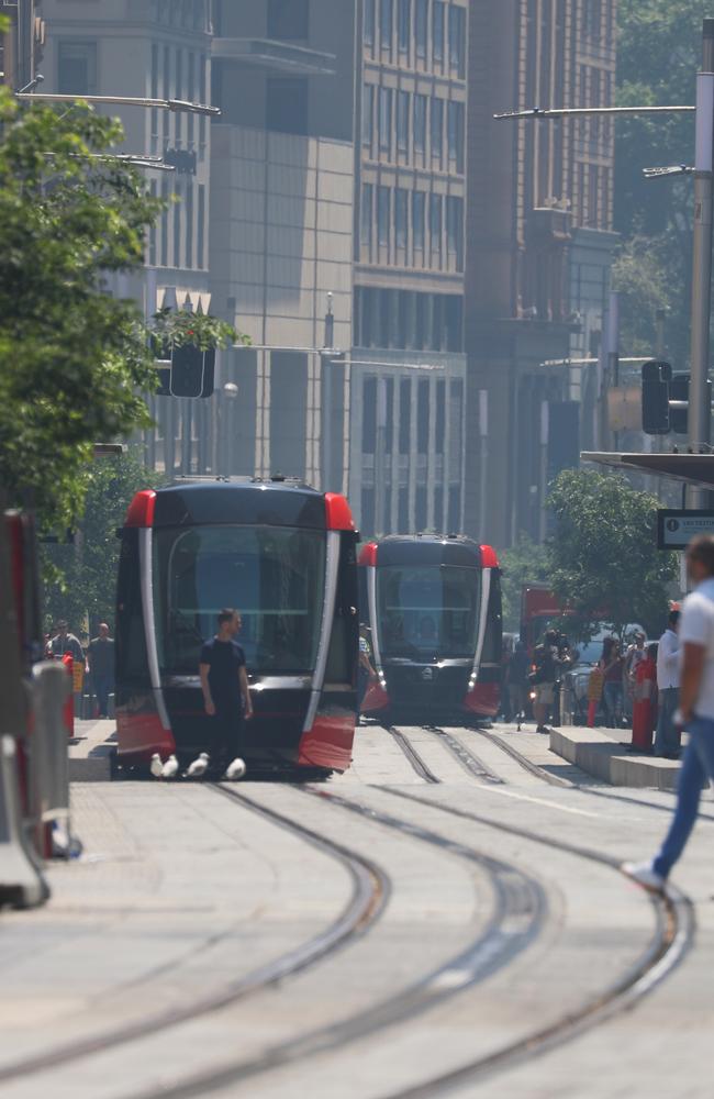 Eventually, journeys should take 15 minutes from Circular Quay to Central on Sydney’s $3 billion new trams. Picture: John Grainger