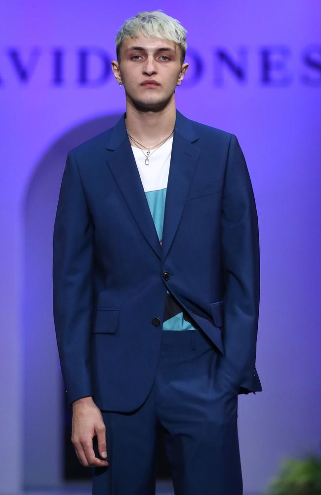 Suited up on the runway. Picture: Getty Images for David Jones