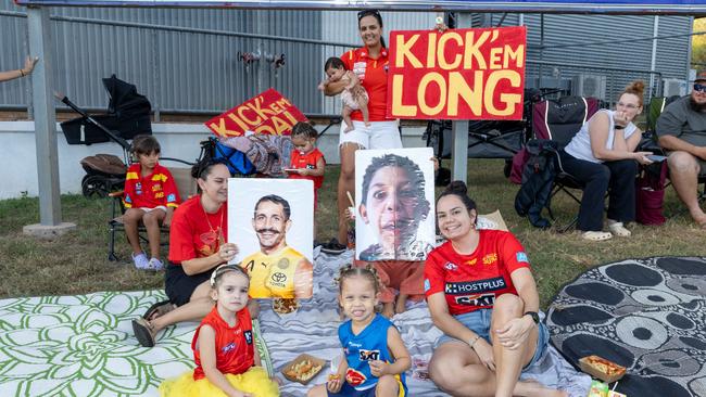 Fans at the Gold Coast Suns v Hawthorn AFL match at TIO Stadium. Picture: Pema Tamang Pakhrin