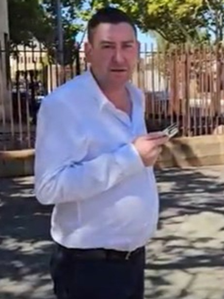 Horse trainer Todd Balfour leaves the Adelaide Magistrates Court. Picture: Sean Fewster
