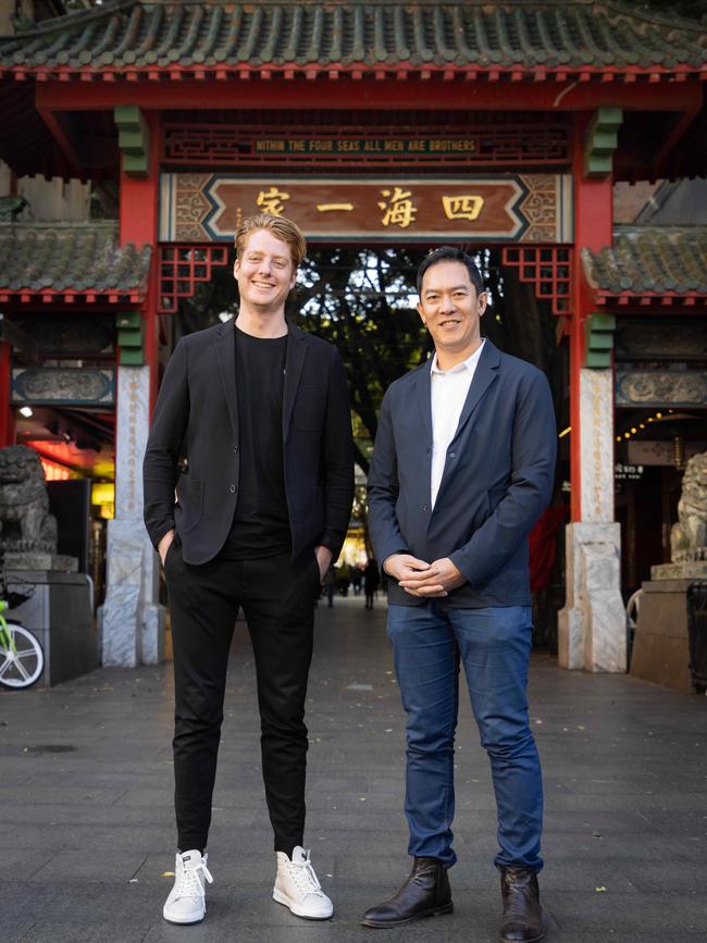 Haymarket HQ boss Duco van Breemen and founder Brad Chan. Picture: Chris Pavlich