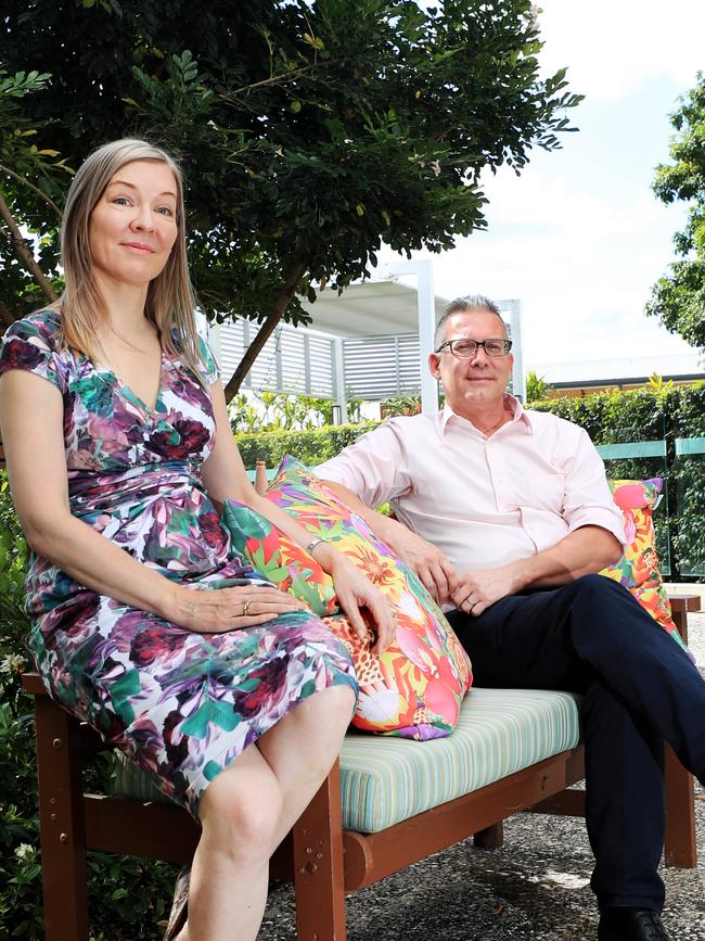 Robina Hospital Palliative Care unit doctors Prof Andrew Broadbent and Dr Nicola Morgan Photo: Scott Powick.