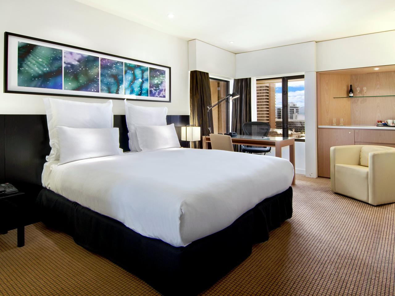 The Deluxe Room at Hilton Adelaide.