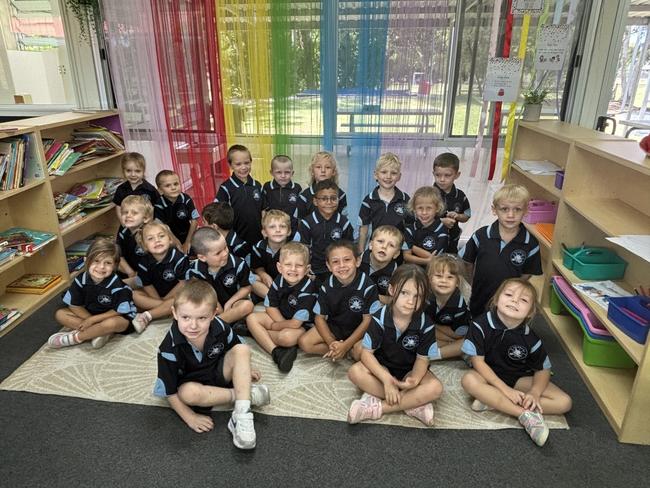 The Prep students of Sunbury State School during their first week at school.