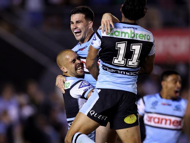 Daniel Atkinson has been a revelation for the Sharks this season. Picture: Brendon Thorne/Getty Images