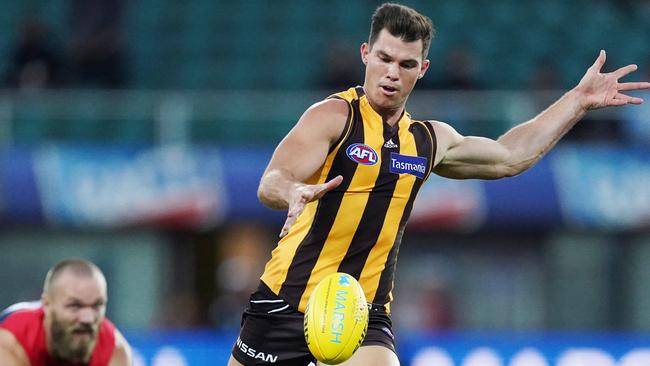 Jaeger O’Meara said the Hawks were embarrassed after a meek effort against the Roos. Picture: AAP