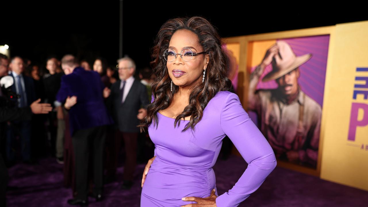 Oprah Winfrey at the premiere of The Colour Purple". Photo: Christopher Polk/Variety via Getty Images.