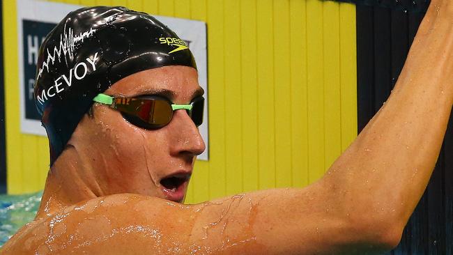 SWIMMING - Hancock Prospecting 2016 Australian Swimming Championships at SA Aquatic Centre. Men 50 LC Metre Freestyle - Winner Cameron McEvoy. Picture Sarah Reed