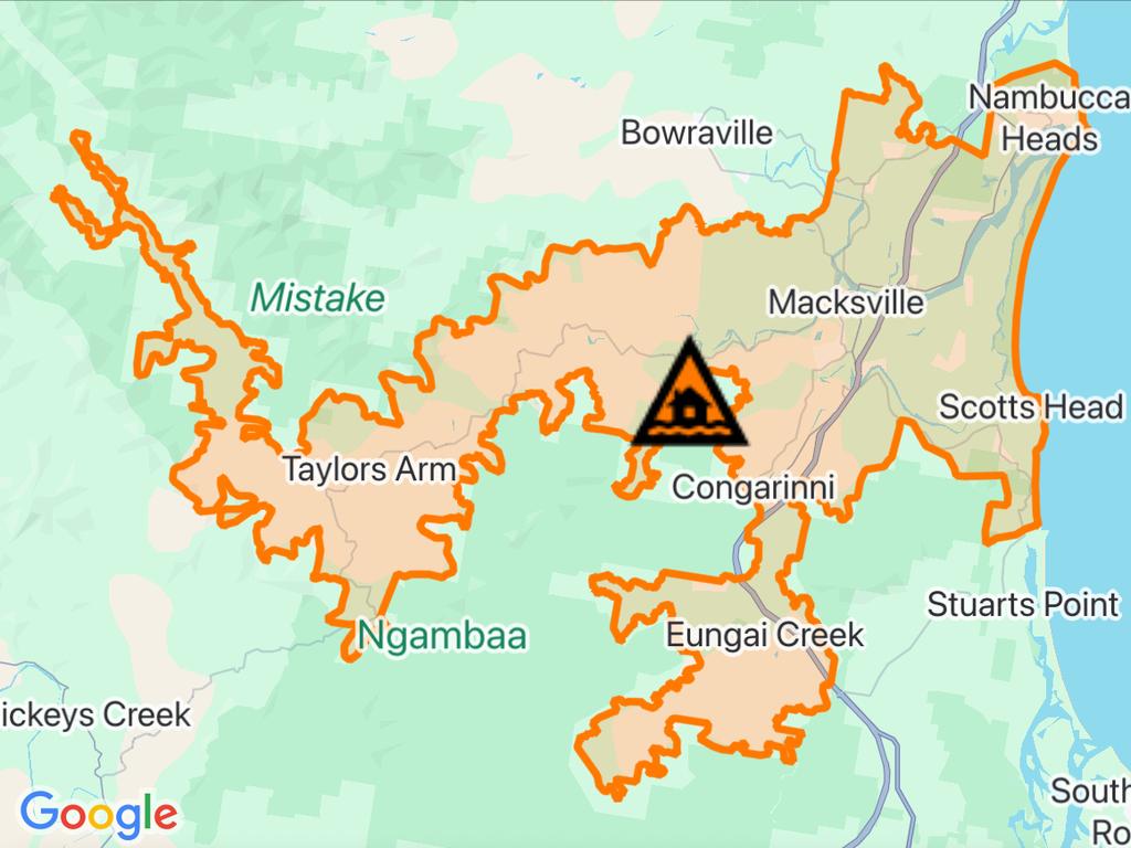 NSW floods: Suburbs at risk. Picture: Hazards Near Me NSW