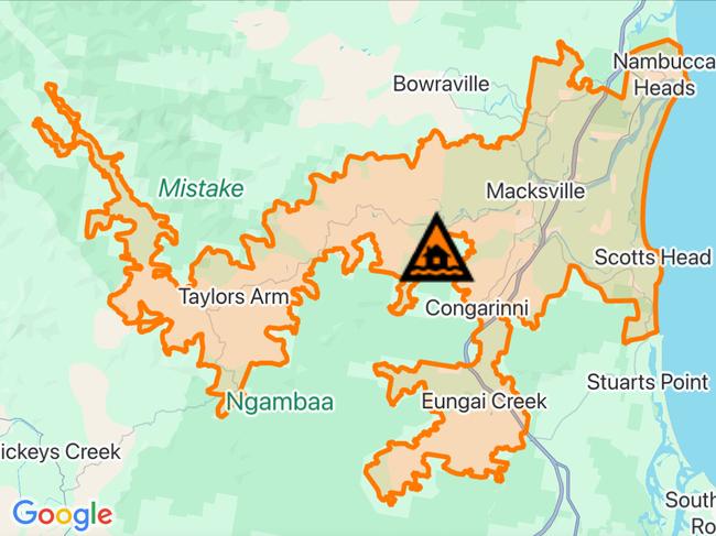 NSW floods: Suburbs at risk. Picture: Hazards Near Me NSW