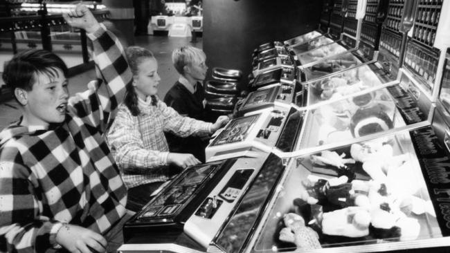 Kids play 'lucky bingo' pokie machines in Dazzeland. Picture: Phil Hillyard