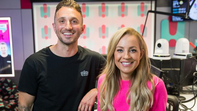 Tommy Little and Carrie Bickmore have re-signed at FOX FM. Picture: Supplied