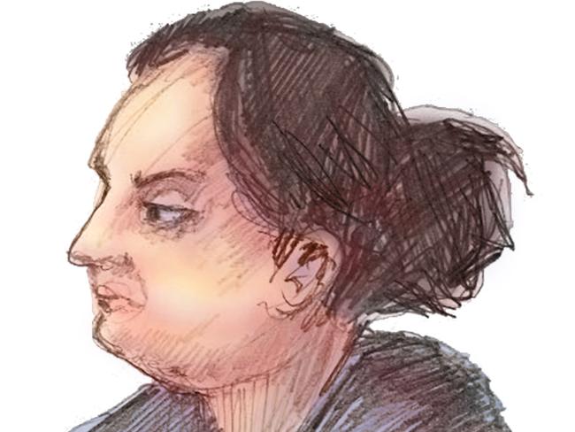 A court sketch of Sofina Nikat.