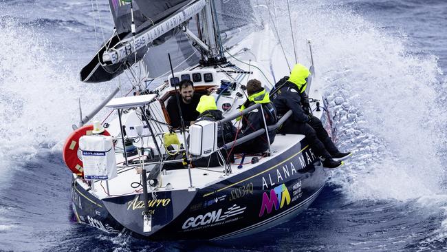 Jessica Watson and her crewmates have battled wild winds and seas in this year’s race. Picture: ROLEX/Andrea Francolini