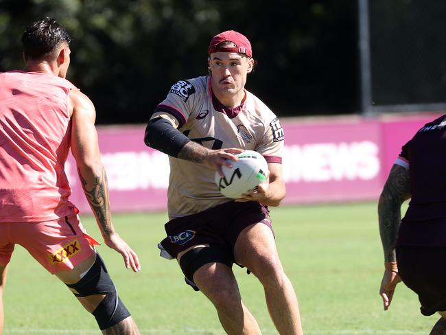 Kobe Hetherington copped a heavy shot at training. Picture: Liam Kidston