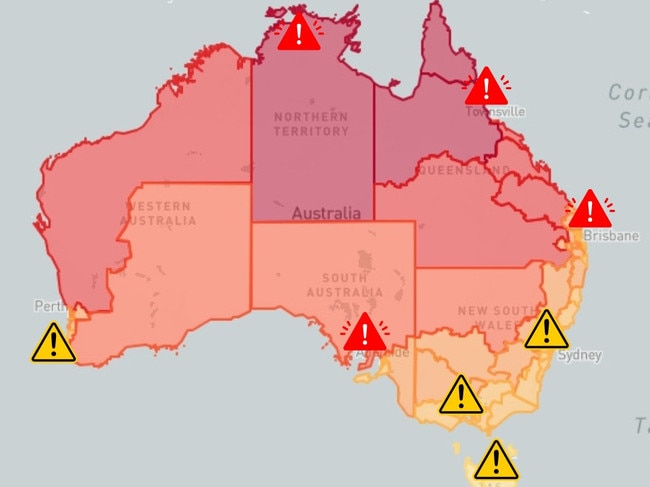 Rise temperature levels may make parts of Australia unliveable. Picture: Climate