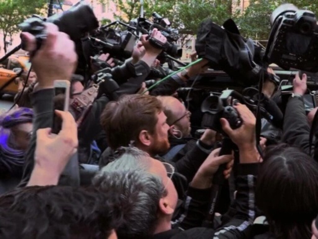 The Sussexes’ new trailer uses footage of Michael Cohen leaving for prison. Picture: Netflix