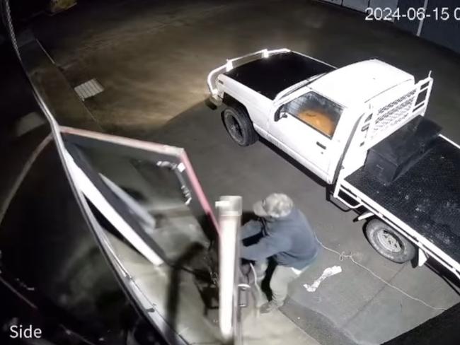 The man exited the ute and allegedly forced the doors to pull open. Picture: Gippy Cycles