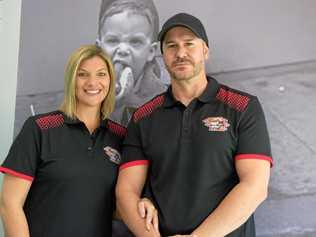 SNAG A TREAT: New Murgon business owners Ashley Mollenhauer and Ryan Bezuidenhout from Big Sausage Fest. Picture: Matt Collins