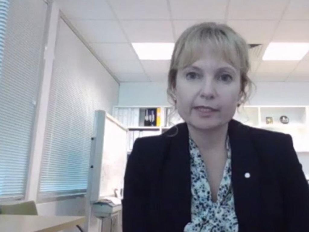 Dr Rebecca Kogios from PSM speaking during a livestream of the QLD DNA Inquiry.