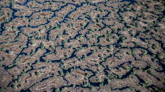 Rainwaters moving through western Queensland’s Channel Country. Picture: Kerry Trapnell / Pew Trusts