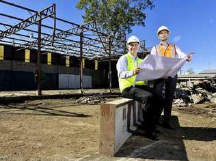 PLAN OF ACTION: Woollam managing director George Bogiatzis and branch manager Brant Wood. Picture: Claudia Baxter