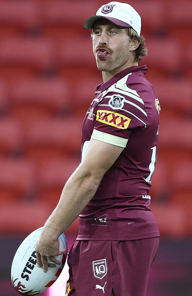 Cameron Munster’s laid-back personality might be just what the Maroons need as they enter the Origin II pressure cooker. Picture: Getty Images