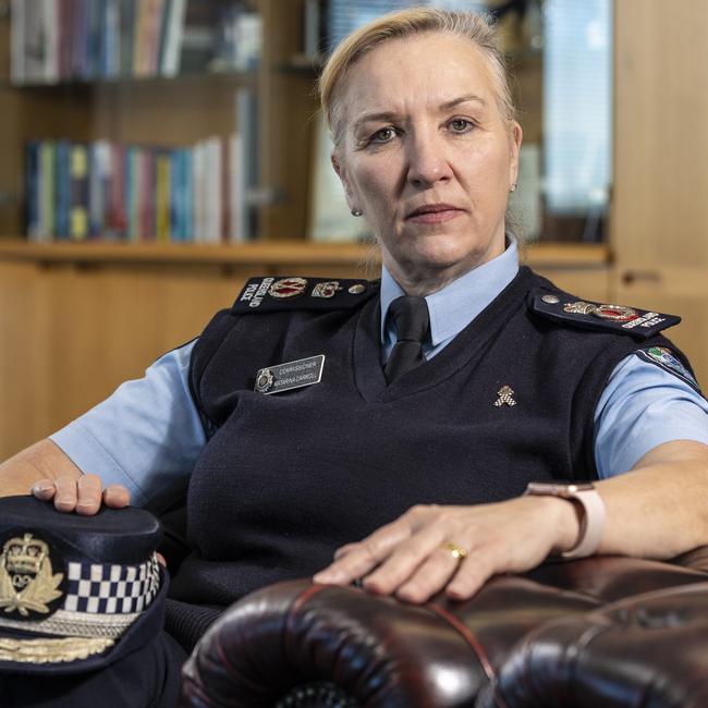 Police Commissioner Katarina Carroll, in her office at Police headquarters. Picture: Matthew Poon