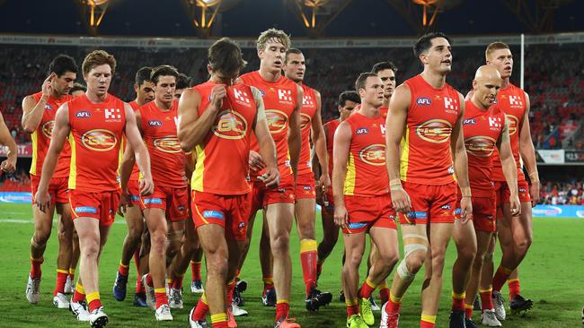 Struggling teams like the Gold Coast Suns need to win fans over, Sports Minister Mick de Brenni says. Picture: AAP