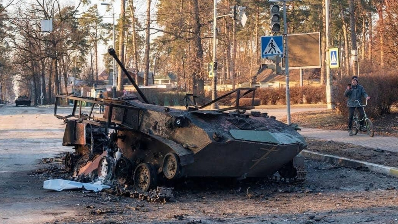 The city of Chuhuiv was recaptured by Ukrainian soldiers. Picture: Lieutenant General Serhiy Shaptala