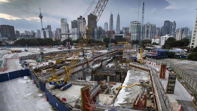 The Tun Razak Exchange construction site in July 2015. Picture: Bloomberg