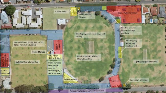 The latest plan for Brighton Oval presented to last week’s council meeting.