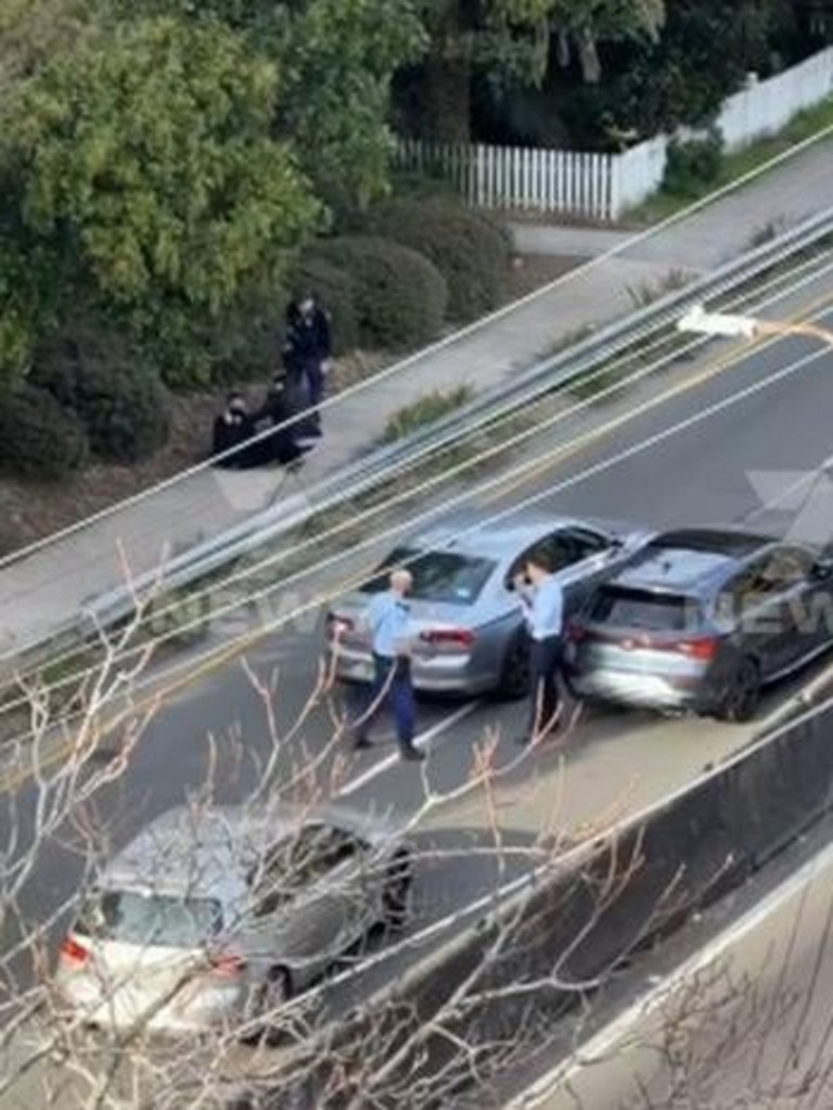 Two men reportedly donning balaclavas and armed with a gun have been arrested after a police pursuit in Sydney’s eastern suburbs. Picture: 7NEWS