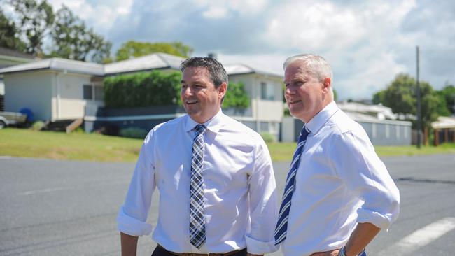 Federal Member for Cowper Pat Conaghan with Deputy Prime Minister Michael McCormack.