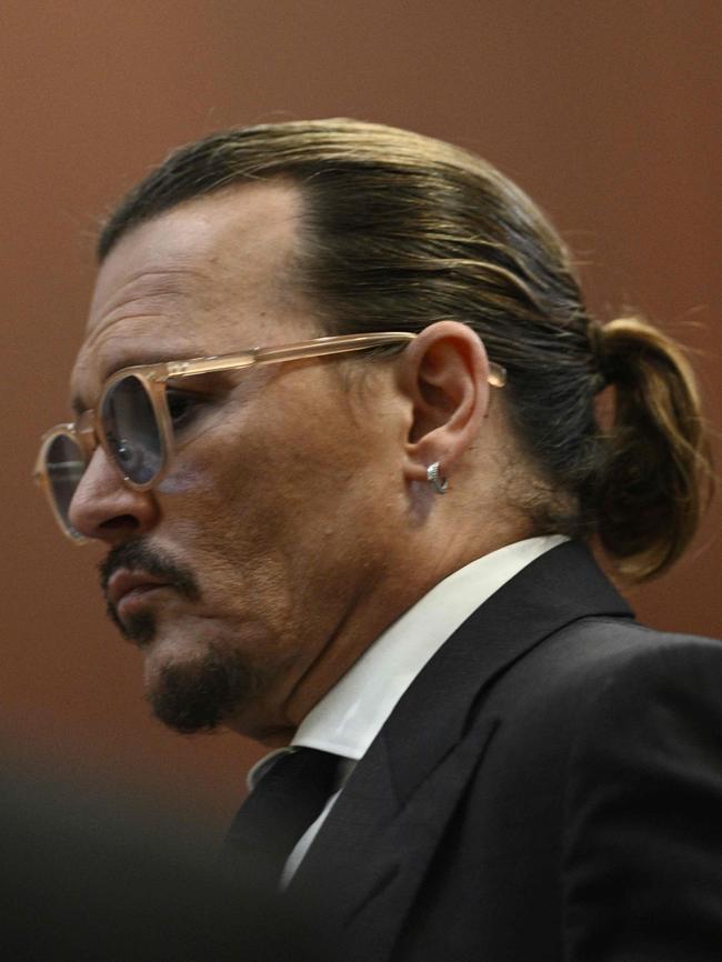 Johnny Depp in court on Tuesday. Picture: Brendan Smialowski/Pool/AFP