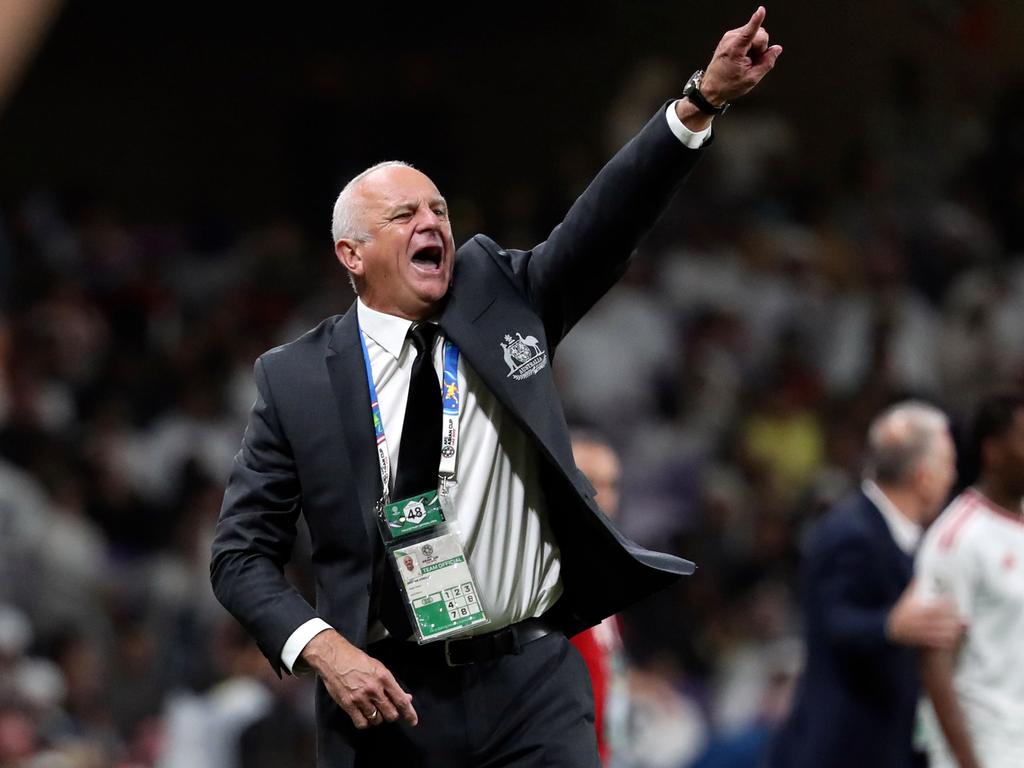 Australia's coach Graham Arnold was animated throughout the Asian Cup.