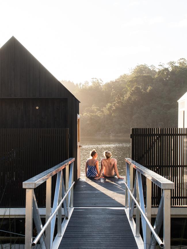 Floating Sauna at Derby. Picture: ANJIE BLAIR