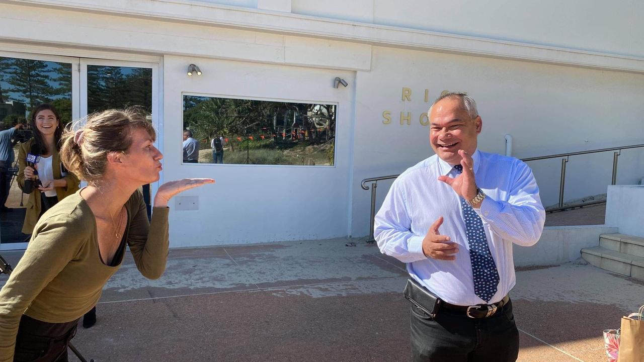 Archer pictured meeting Gold Coast Mayor Tom Tate. Picture: Supplied