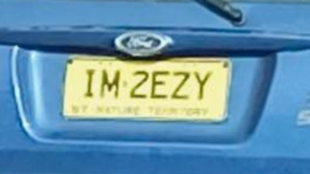 NT funny number plate, IM 2EZY. Picture: Facebook / Eric Smith