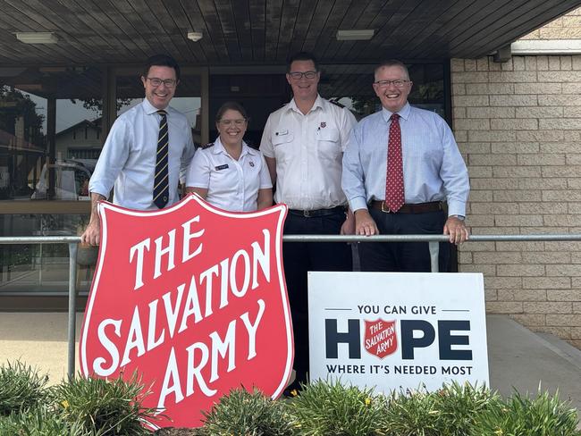 The Salvation Army, Dubbo with Mark Coulton and David Littleproud. Photo: Tijana Birdjan