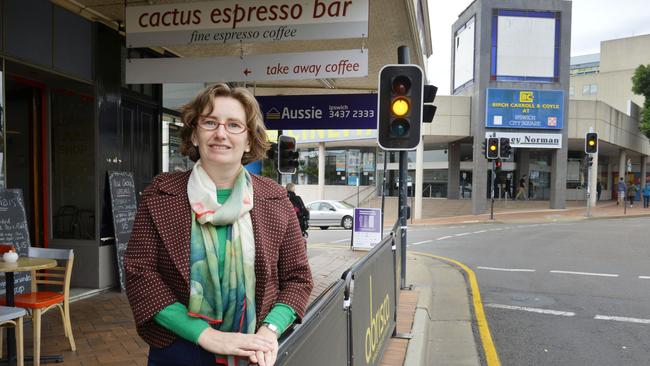 Former Ipswich MP Rachel Nolan in the Ipswich CBD in 2016. She shut her cafe in 2019.