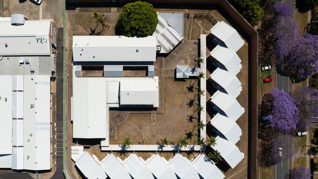 Old Grafton Gaol from above showing the aerial view of the health site to be acquired by Property and Development NSW for NSW Health.