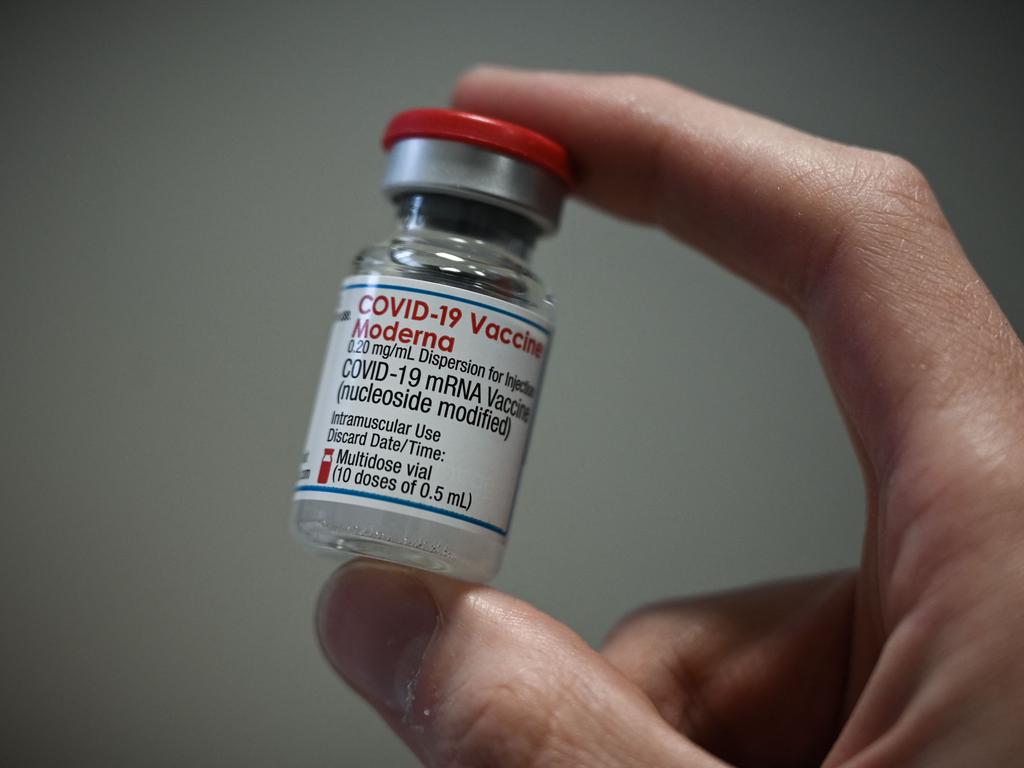 The Moderna Covid-19 vaccine has been given the green light for Australia’s booster jab program. Picture: AFP