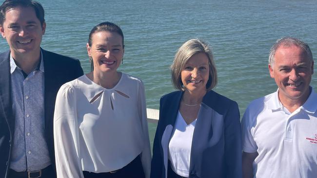 The state government has allocated $1 million to the development of the Fraser Coast Marine Turtle Rehabilitation and Research Centre. Pictured: George Seymour, Leanne Linard, Prof. Helen Bartlett and Adrian Tantari.