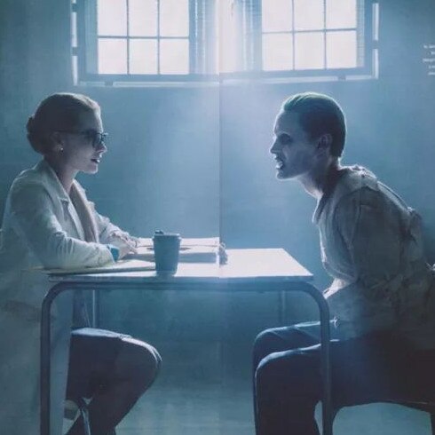 Margot Robbie and Jared Leto in Suicide Squad.